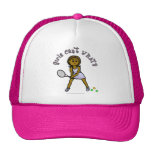 Dark Womens Tennis Player Trucker Hat