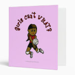 Dark Womens Volleyball in Red Uniform Vinyl Binders