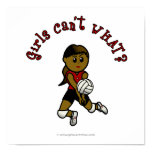 Dark Womens Volleyball in Red Uniform Prints
