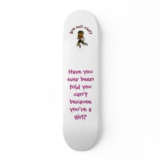 Dark Womens Volleyball in Red Uniform Skate Board