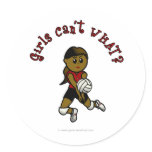 Dark Womens Volleyball in Red Uniform Stickers