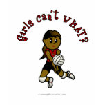 Dark Womens Volleyball in Red Uniform Shirts