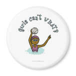 Dark Womens Water Polo Player Magnets