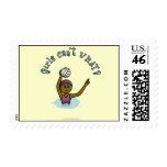 Dark Womens Water Polo Player Postage