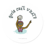 Dark Womens Water Polo Player Stickers