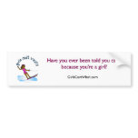 Dark Womens Water Skiing Bumperstickers