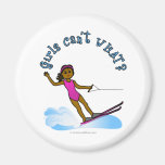 Dark Womens Water Skiing Fridge Magnets
