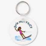 Dark Womens Water Skiing Keychains