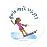 Dark Womens Water Skiing Stickers