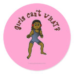 Dark Womens Wrestling Round Stickers