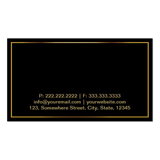 Dark Wood Gold Scale Lawyer/Attorney Business Card (back side)