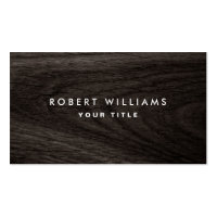 Dark wood grain professional profile business card