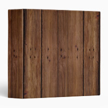 Dark Wood Planks Vinyl Binder