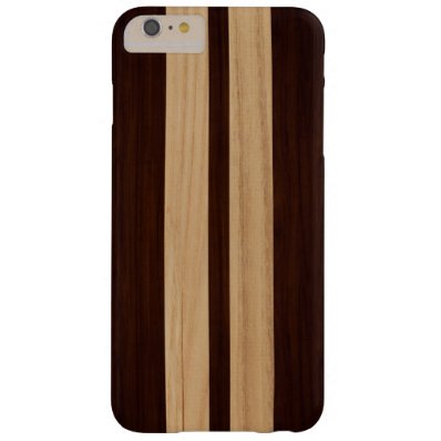Dark Wood Rosewood Stripes Pattern Wood Grain Look Barely There iPhone 6 Plus Case
