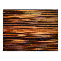 Dark Wood Veneer Postcard
