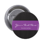Dark woodgrain & Purple Customizable Button
