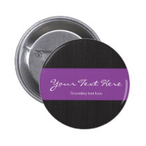 Dark woodgrain & Purple Customizable Button buttons