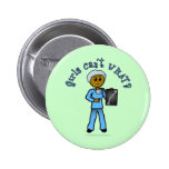 Dark X-ray Technologist Girl Pinback Buttons