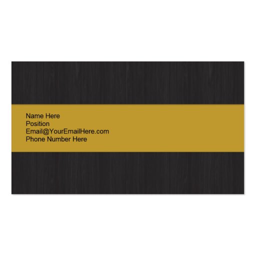 Dark & Yellow Professional Business Card (back side)