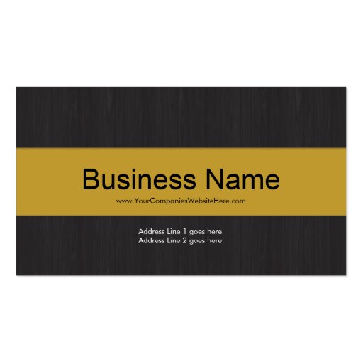 Dark & Yellow Professional Business Card (front side)