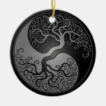 Dark Yin Yang Tree Ornament