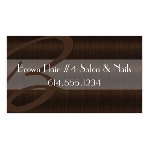 Darker Brown Hair 4 Stylist Salon Business Cards