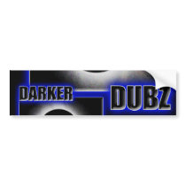 DARKER DUBZ blue Dubstep Dub Bumper Sticker