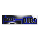 DARKER DUBZ blue Dubstep Dub bumper stickers