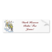 DarkHeavens Angel Biker! Bumper Sticker