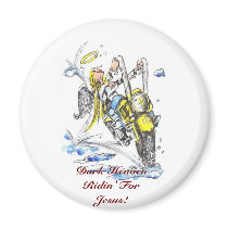 DarkHeavens Angel Biker! Collector Magnet