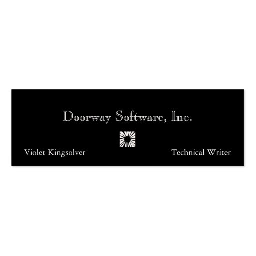 Darkly Technical Writer Business Card Templates (front side)