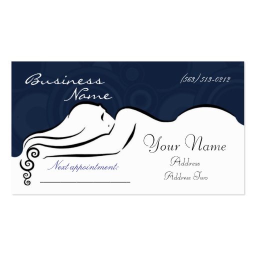 Darla's  [blue] Business Cards (front side)