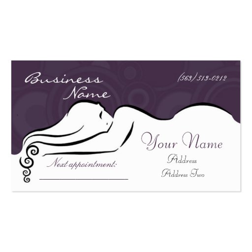 Darla's  Business Cards (front side)