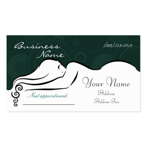 Darla's [green] Business Cards (front side)