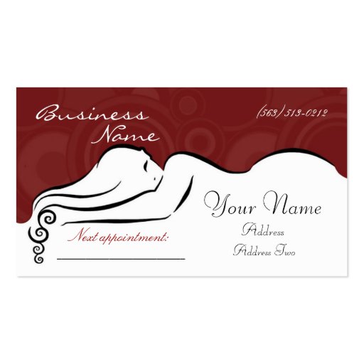 Darla's [red] Business Cards (front side)