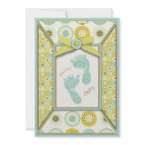 Darling Baby Toes Invitation Card