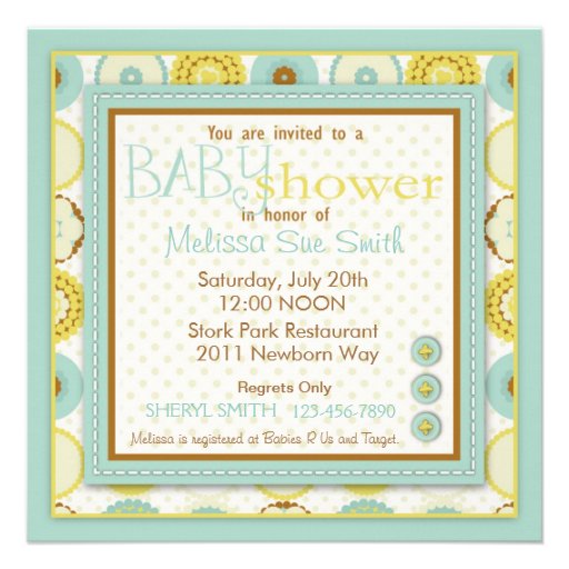 Darling Baby Toes Invitation Square