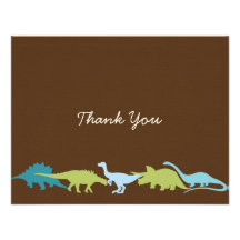 Darling Dinosaurs Thank You Card Invitations