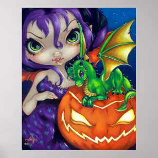 Darling Dragonling II ART PRINT Halloween Dragon