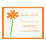Darling Flower Party Invitation (Orange)