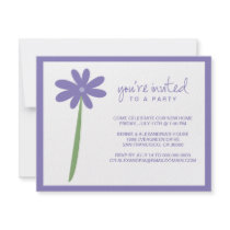 Darling Flower Party Invitation (Purple)