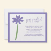 Darling Flower Party Invitation (Purple)