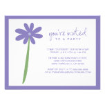 Darling Flower Party Invitation (Purple)