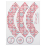 Darling Girl Cupcake Wrapper 3 Flyers