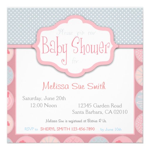 Darling Girl Invitation Square
