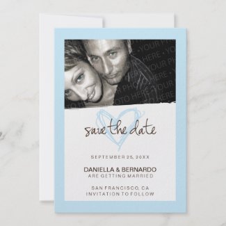 Darling Heart Save The Date Announcement invitation