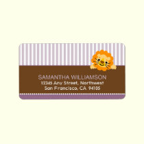 Darling Lion Return Address Labels (lavender) labels