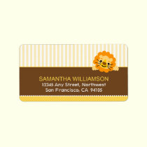 Darling Lion Return Address Labels (yellow) labels