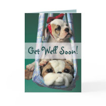 Darling Little Bulldog Puppy Greeting Card