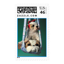 Darling Little Bulldog Puppy Stamps